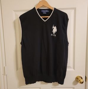 U.S. Polo Assn. Black Sweater Vest